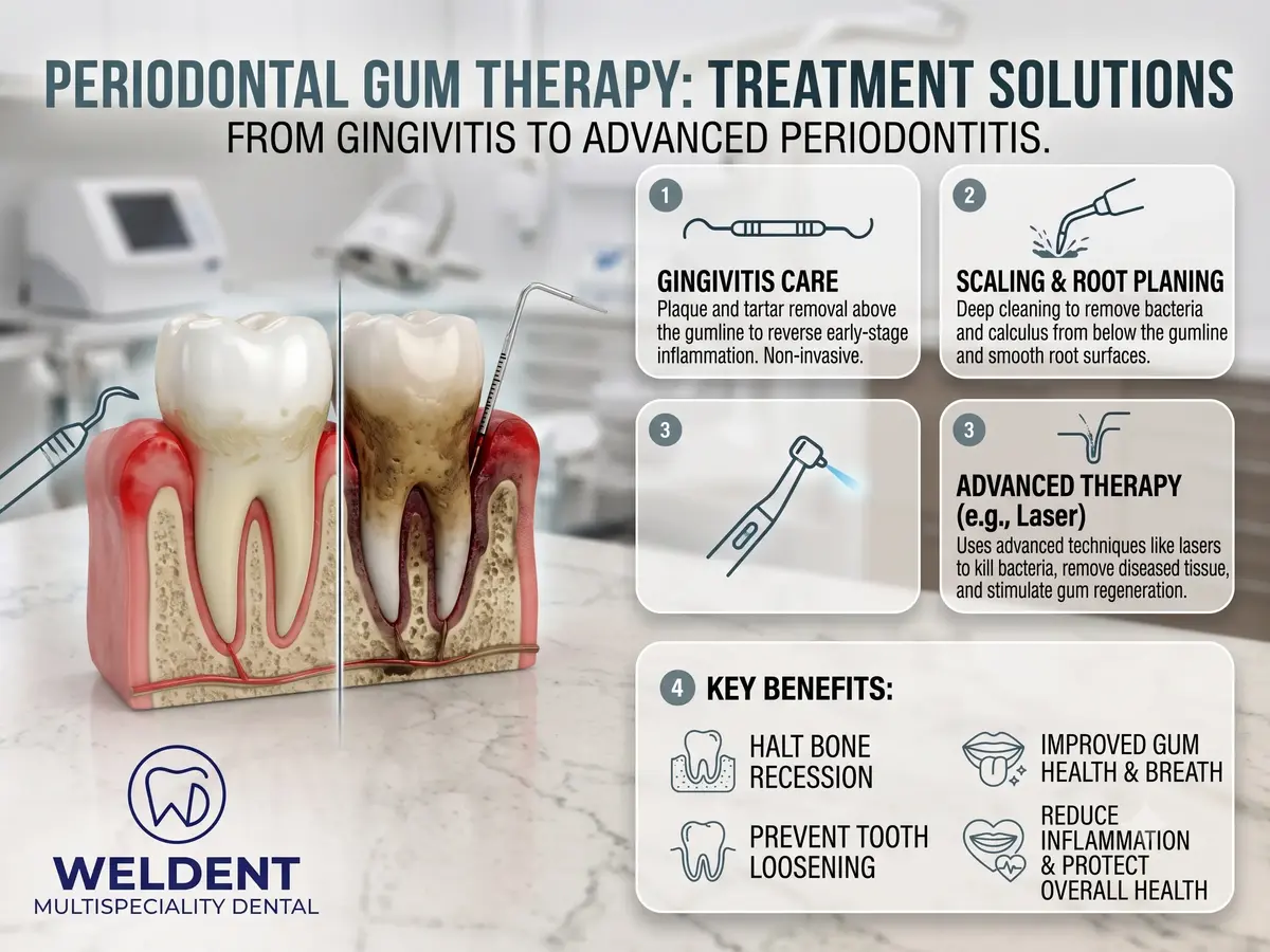 Teeth cleaning and gum care treatment information from Weldent Dental